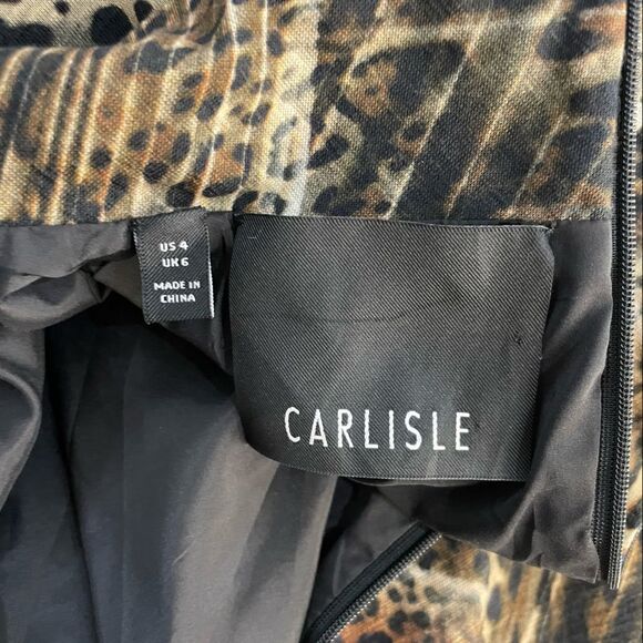 Carlisle Catwalk Camo Animal Print Pencil Cocktail Dress Size 4 - Picture 10 of 13